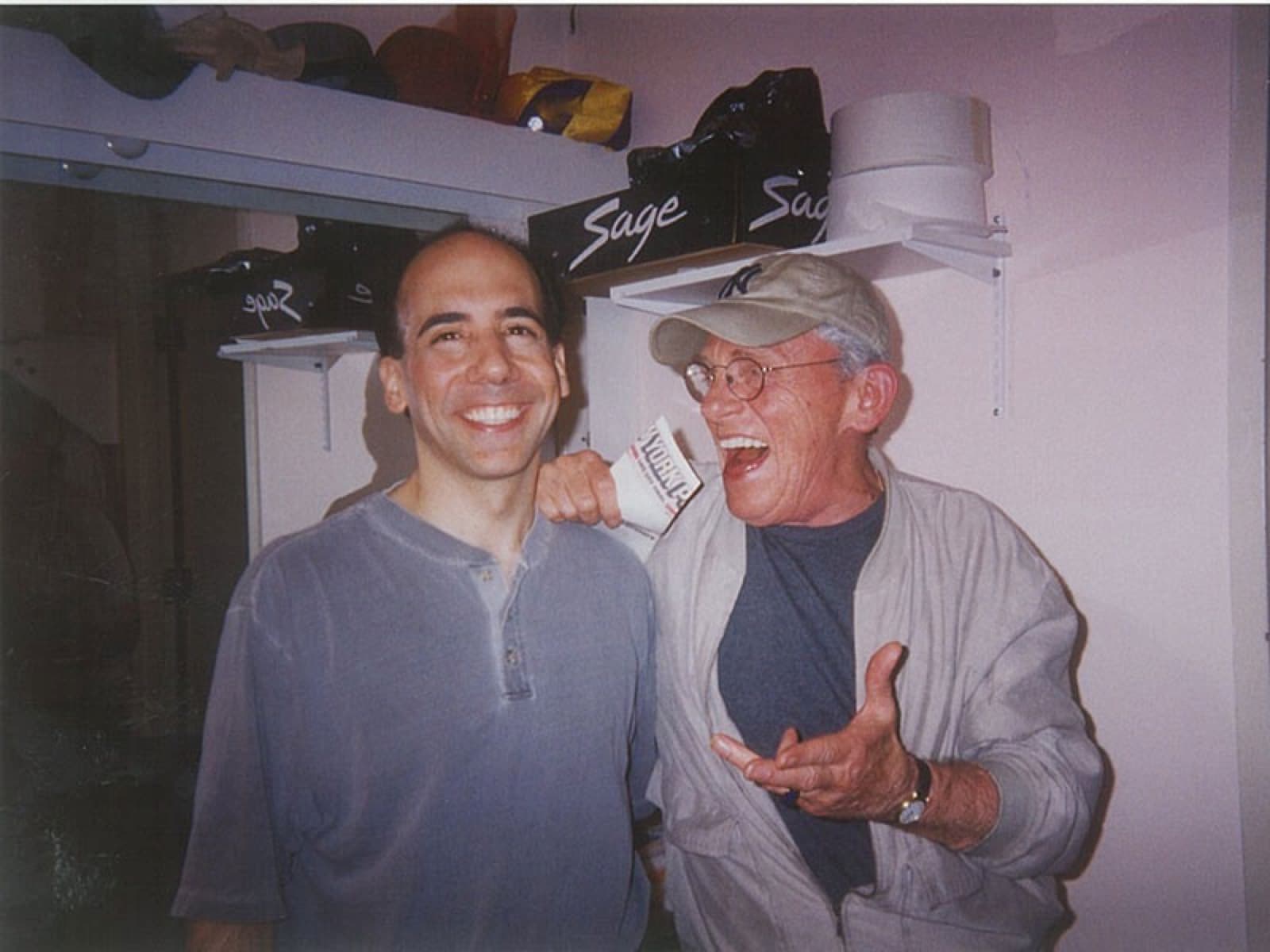 Chaz Esposito backstage with actor and impressionist Frank Gorshin